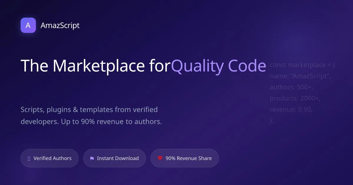 AmazScript — Marketplace